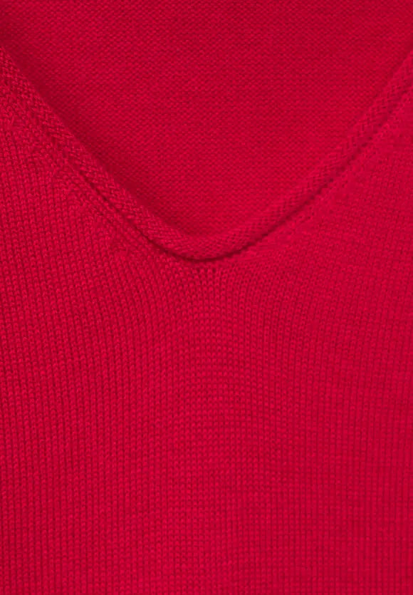 302342- Coral Basic V-neck Sweater - Cecil