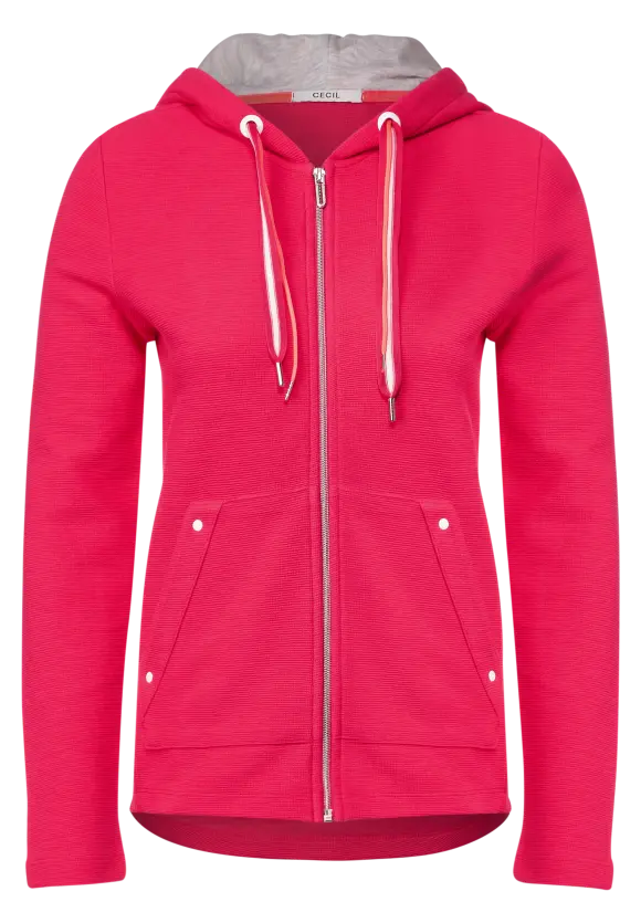 319398- Strawberry Red Zip Jacket - Cecil