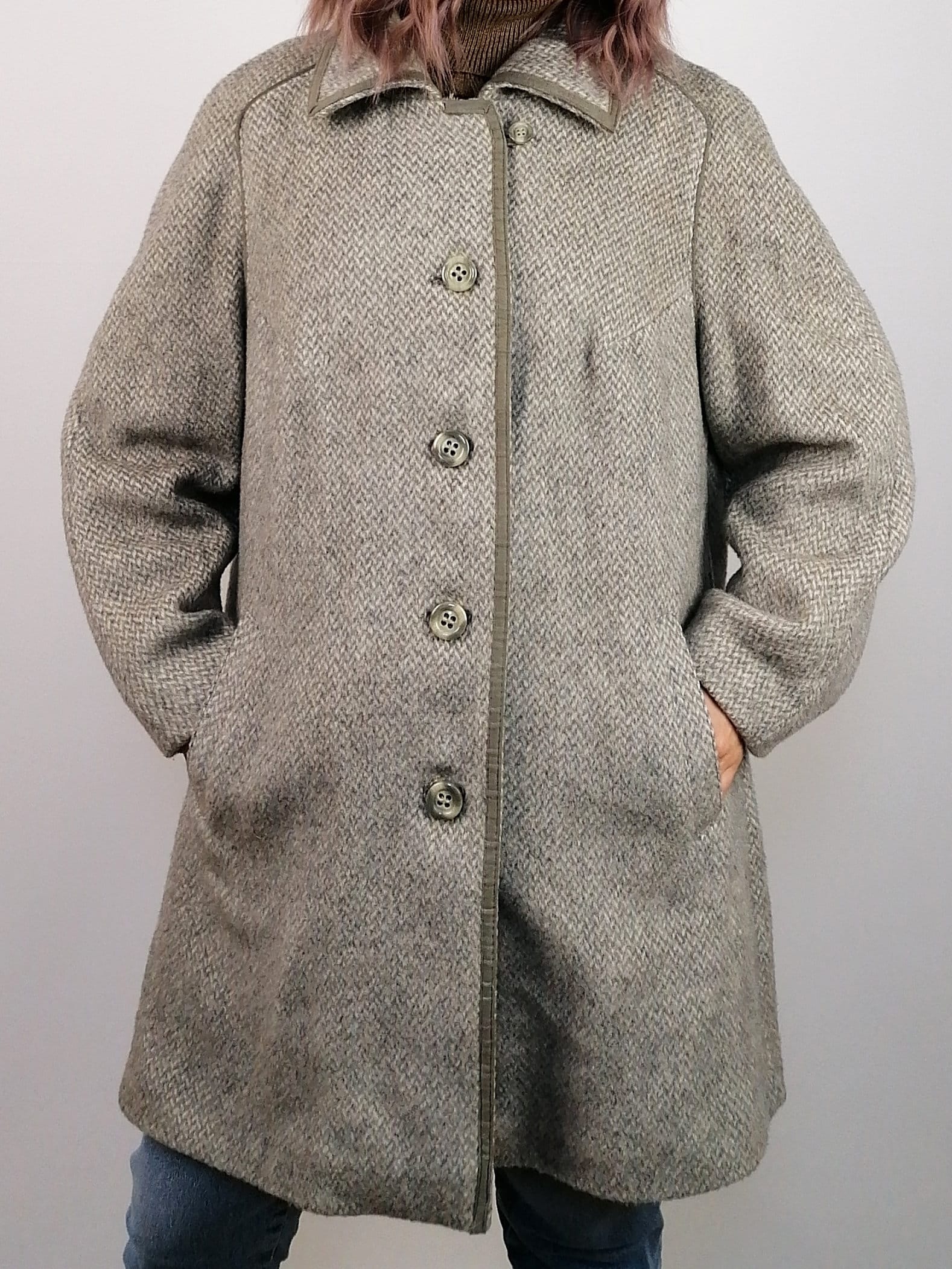 80's West Germany Pure New Wool Coat - size M-L