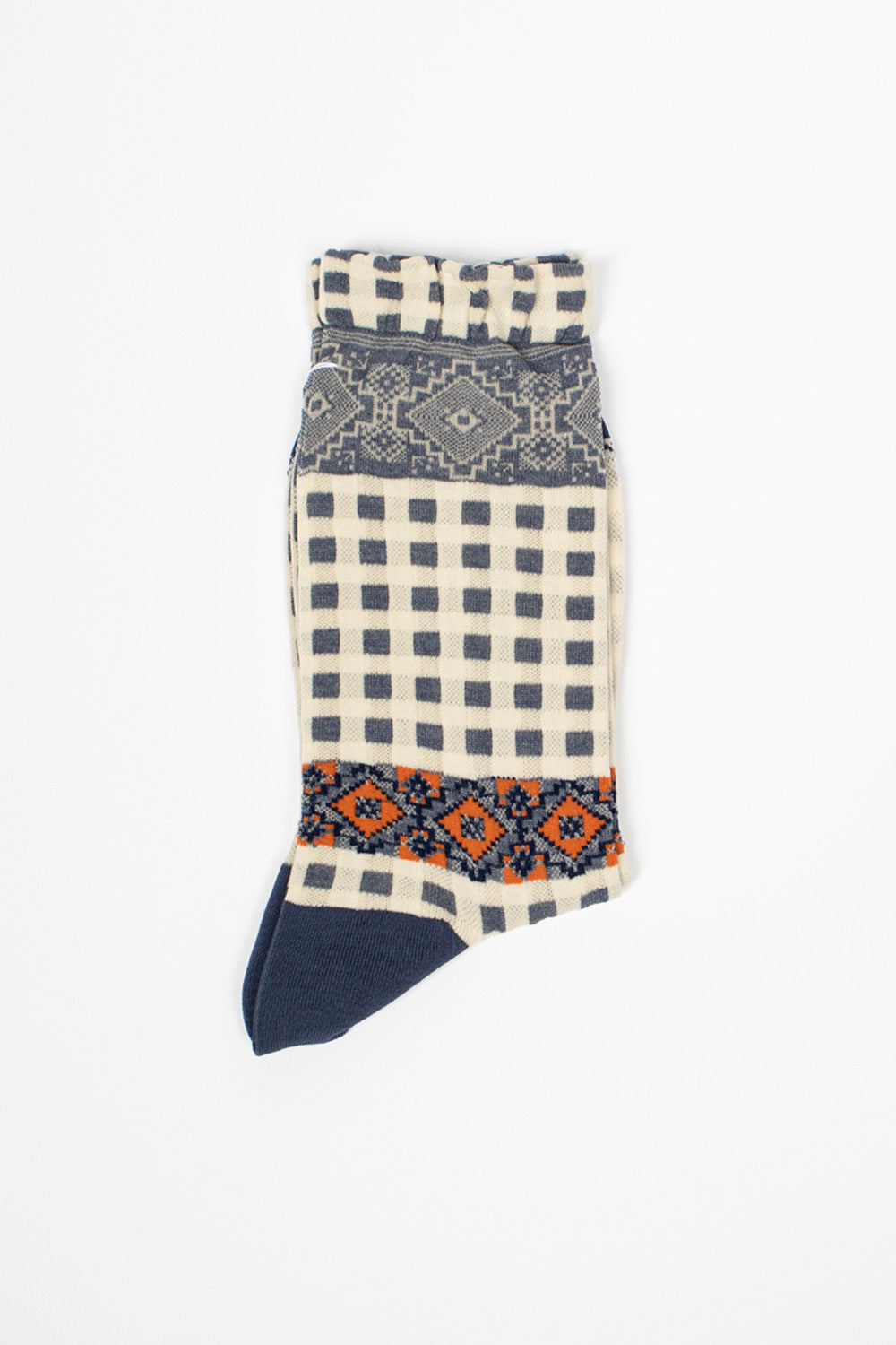 AM-759 Checkered Socks Navy