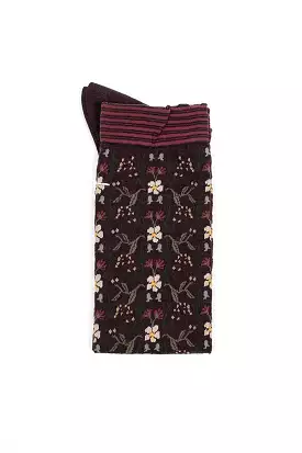 AM-774HS Wall Flower Socks Wine