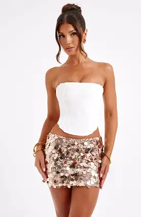 Anissa Mini Skirt - Gold