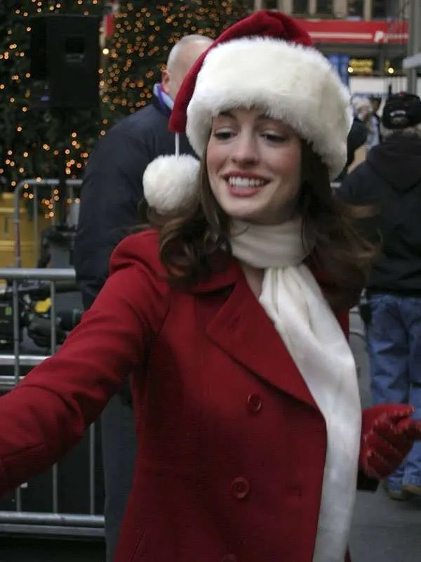 Anne Hathaway Christmas Coat - New American Jackets