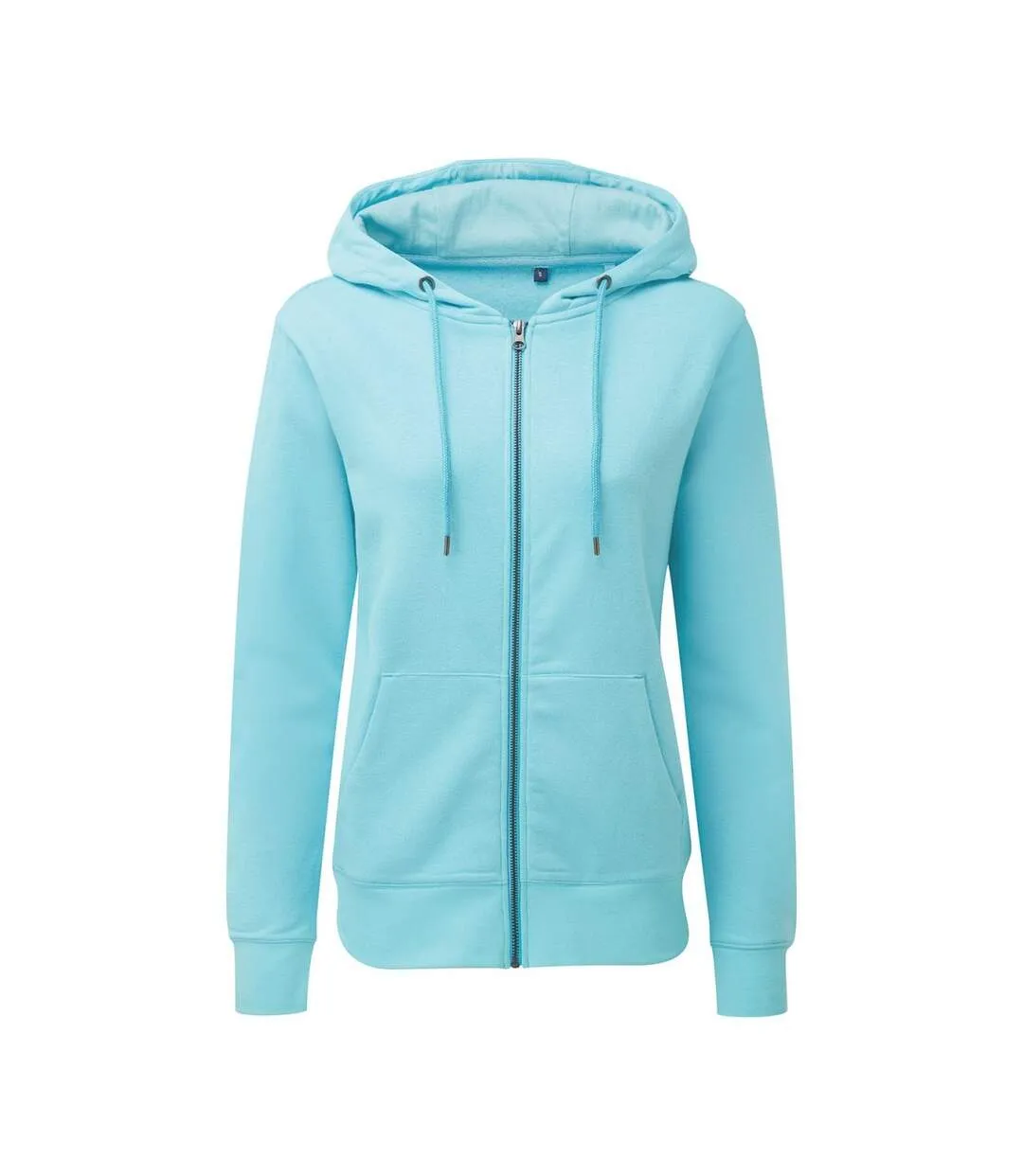 Asquith & Fox Womens Zip-Through Organic Hoodie (Bright Ocean) - UTRW7147