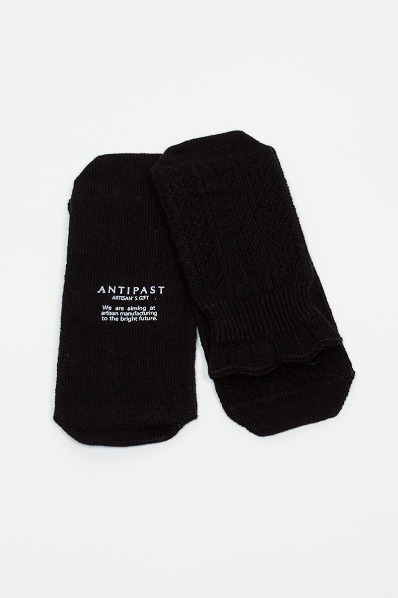 AU-55 Woven Ankle Socks Black