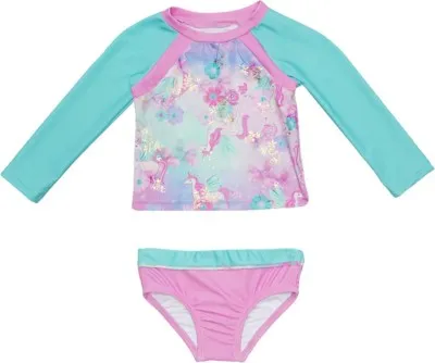 Baby Girls' Nano Noruk Unicorn Tankini Swim Rashguard