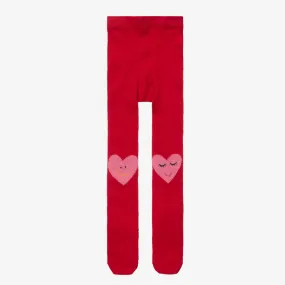 Baby Girls Red Happy Hearts Tights