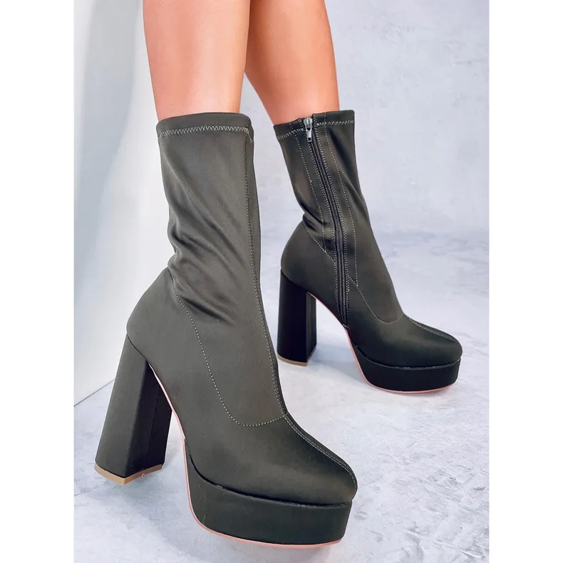 Baldacci Green platform boots