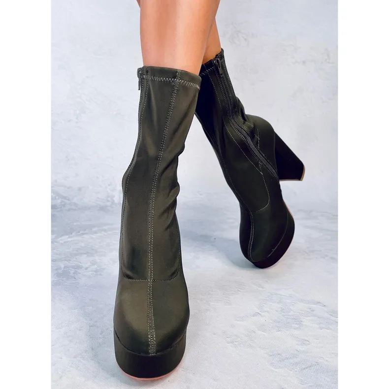 Baldacci Green platform boots