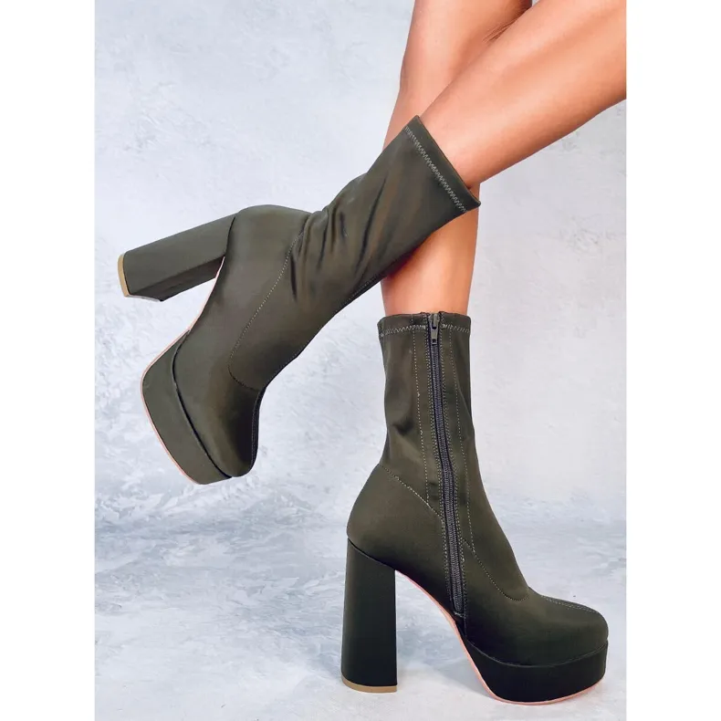 Baldacci Green platform boots