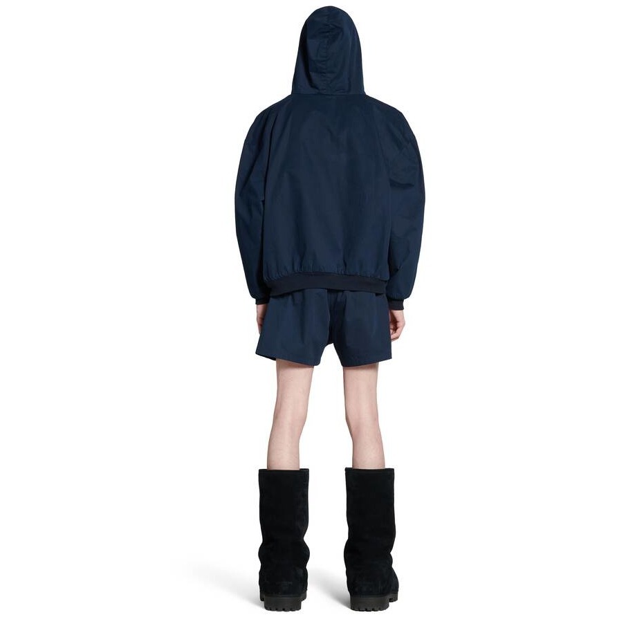 BALENCIAGA  |Men's Balenciaga Zip-up Hoodie Large Fit in Dark Blue