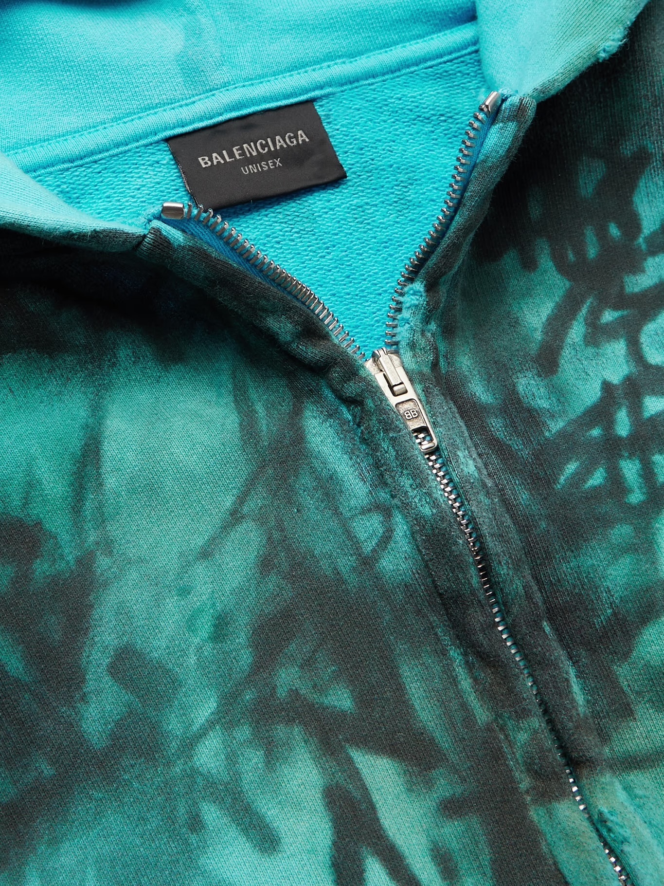 BALENCIAGA  |Skater Zip-up Hoodie Medium Fit in Blue Sky