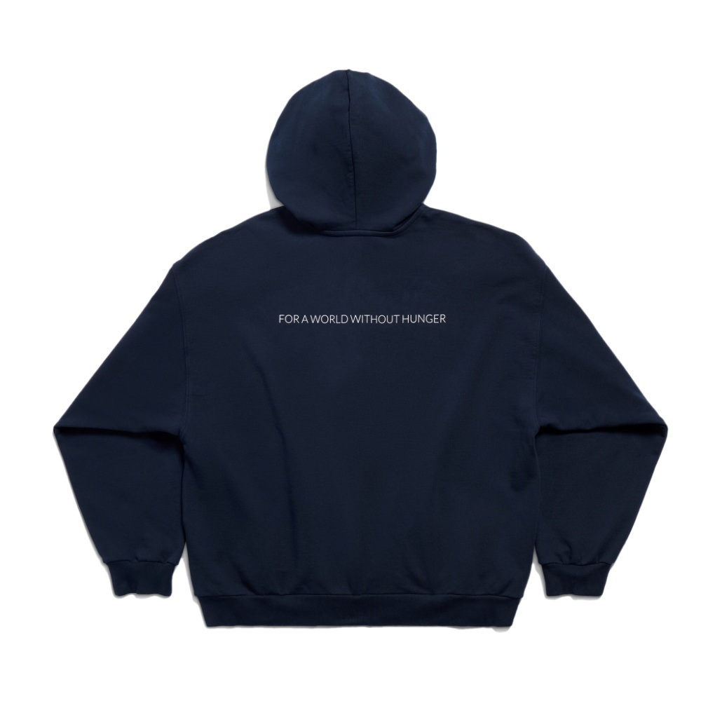 BALENCIAGA  |Wfp Zip-up Hoodie Medium Fit in Dark Blue/white