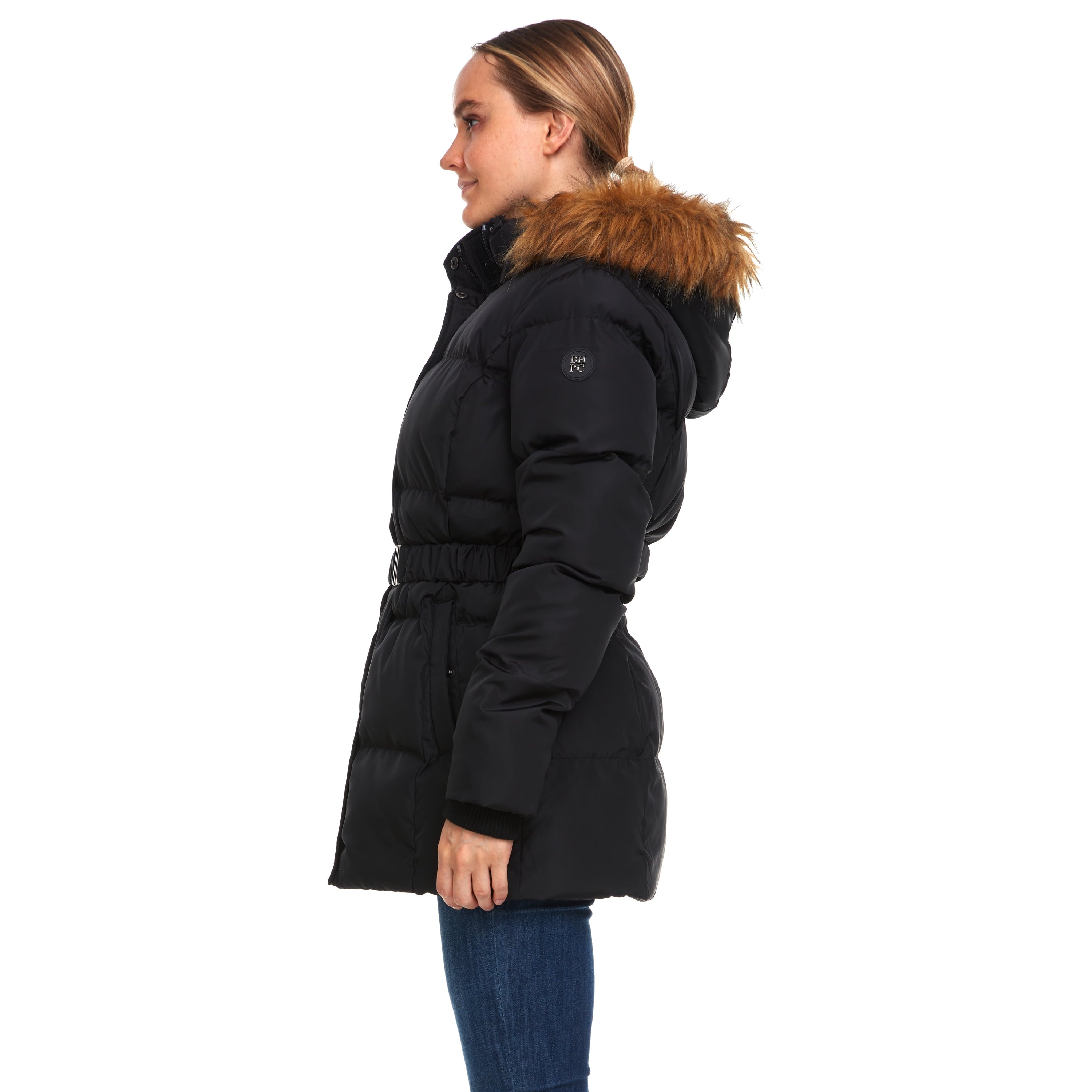 Beverly Hills Polo Club Women's Quilted Puffer Coat with Hood (Standard and Plus Size)