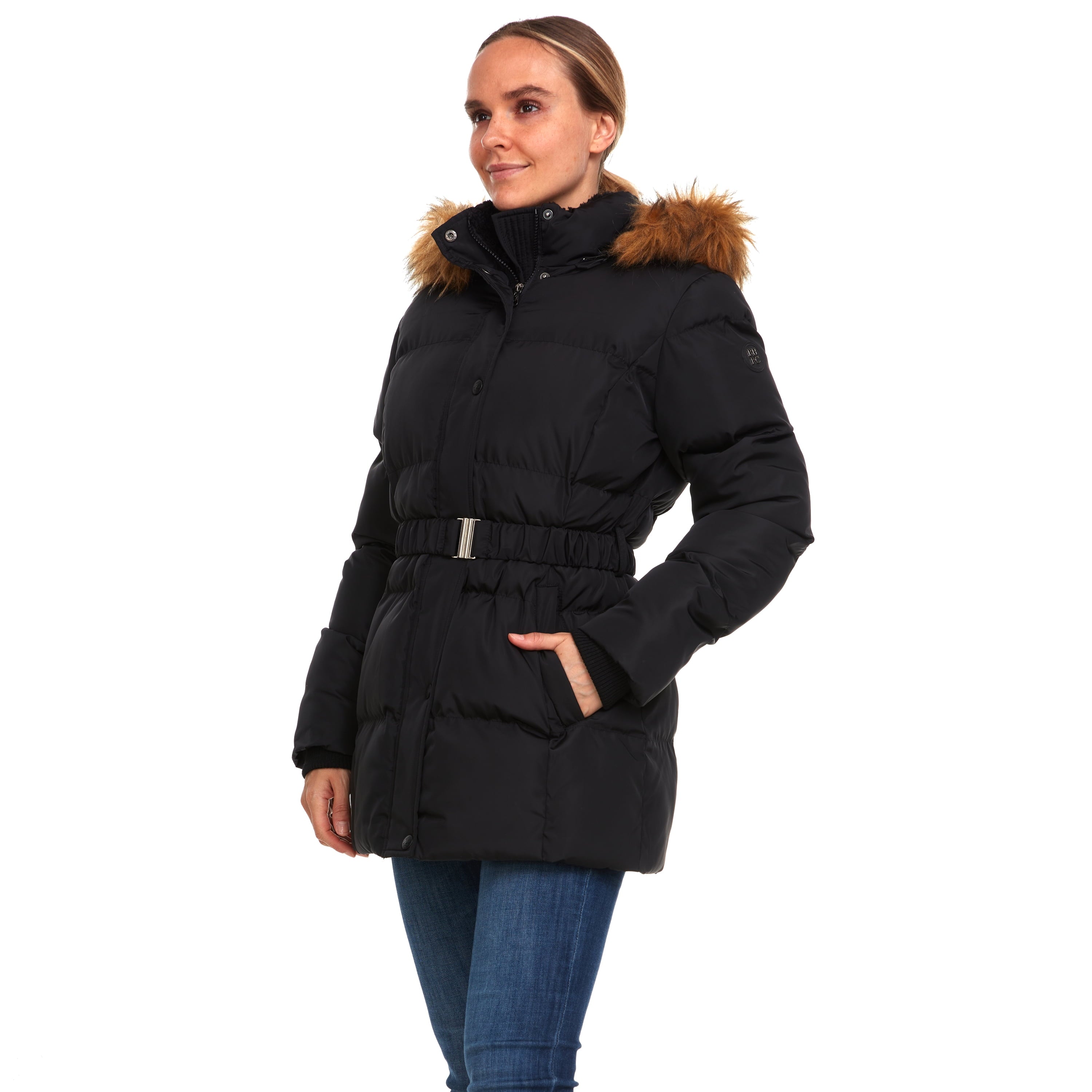 Beverly Hills Polo Club Women's Quilted Puffer Coat with Hood (Standard and Plus Size)