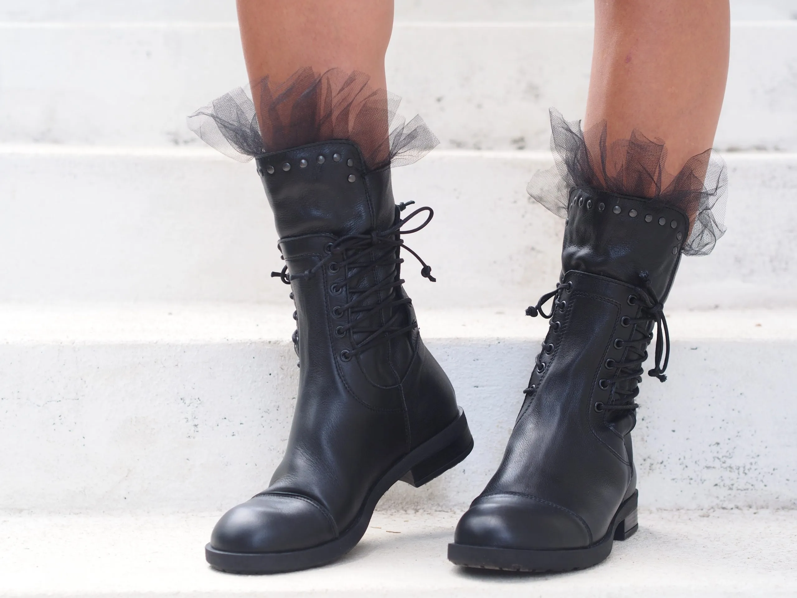 Black genuine leather boots/woman genuine leather boots/woman casual boots