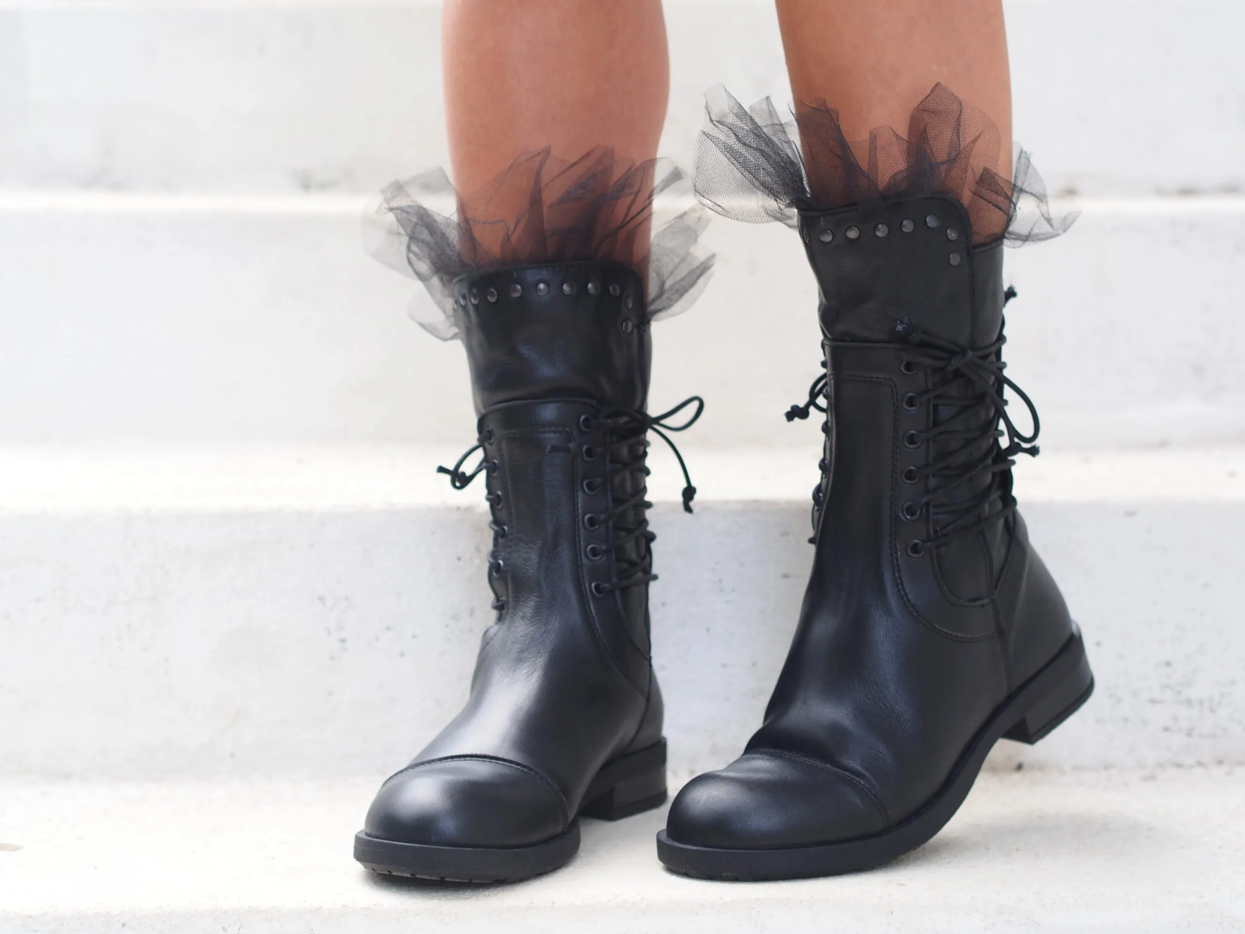 Black genuine leather boots/woman genuine leather boots/woman casual boots