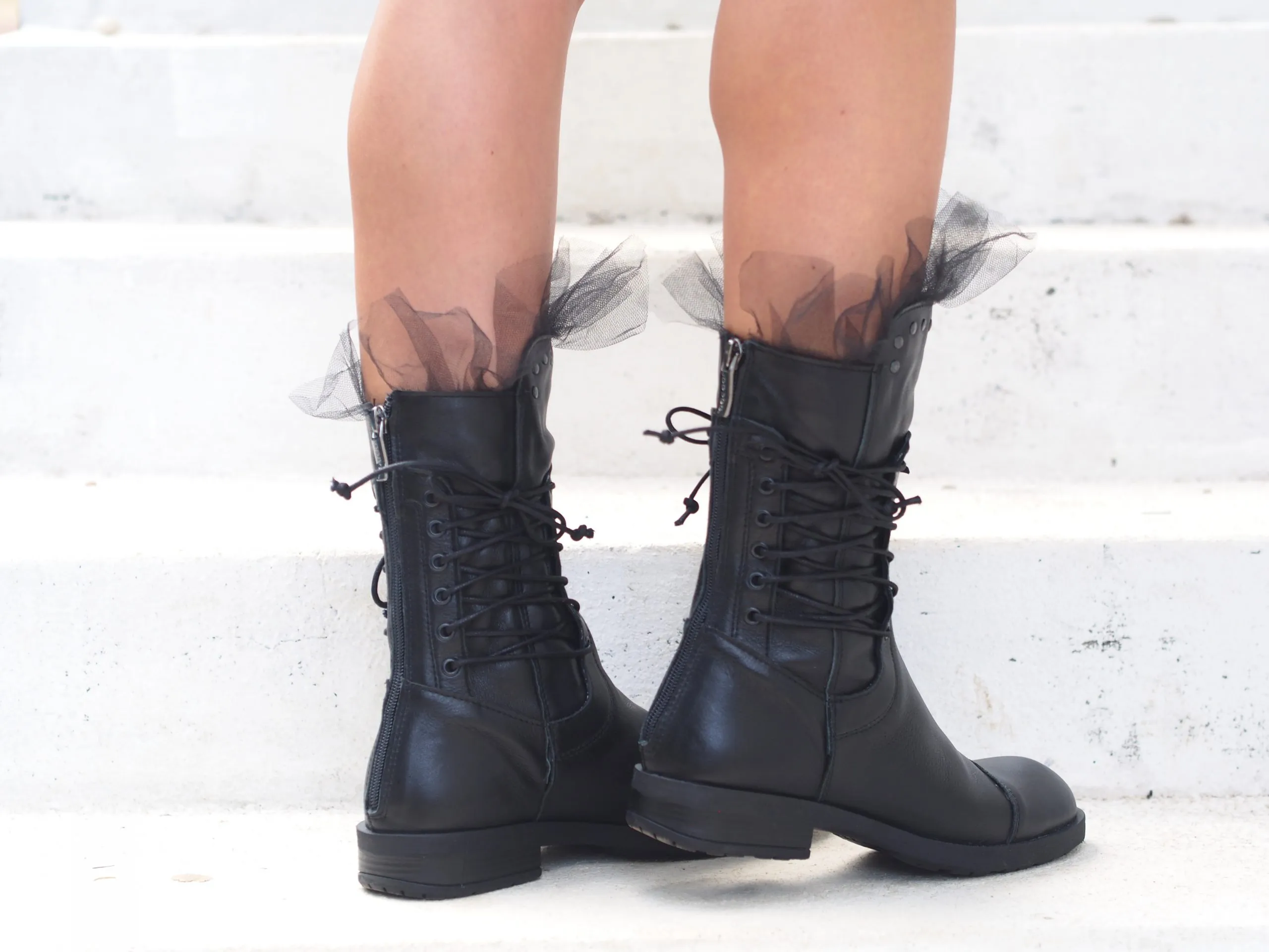 Black genuine leather boots/woman genuine leather boots/woman casual boots