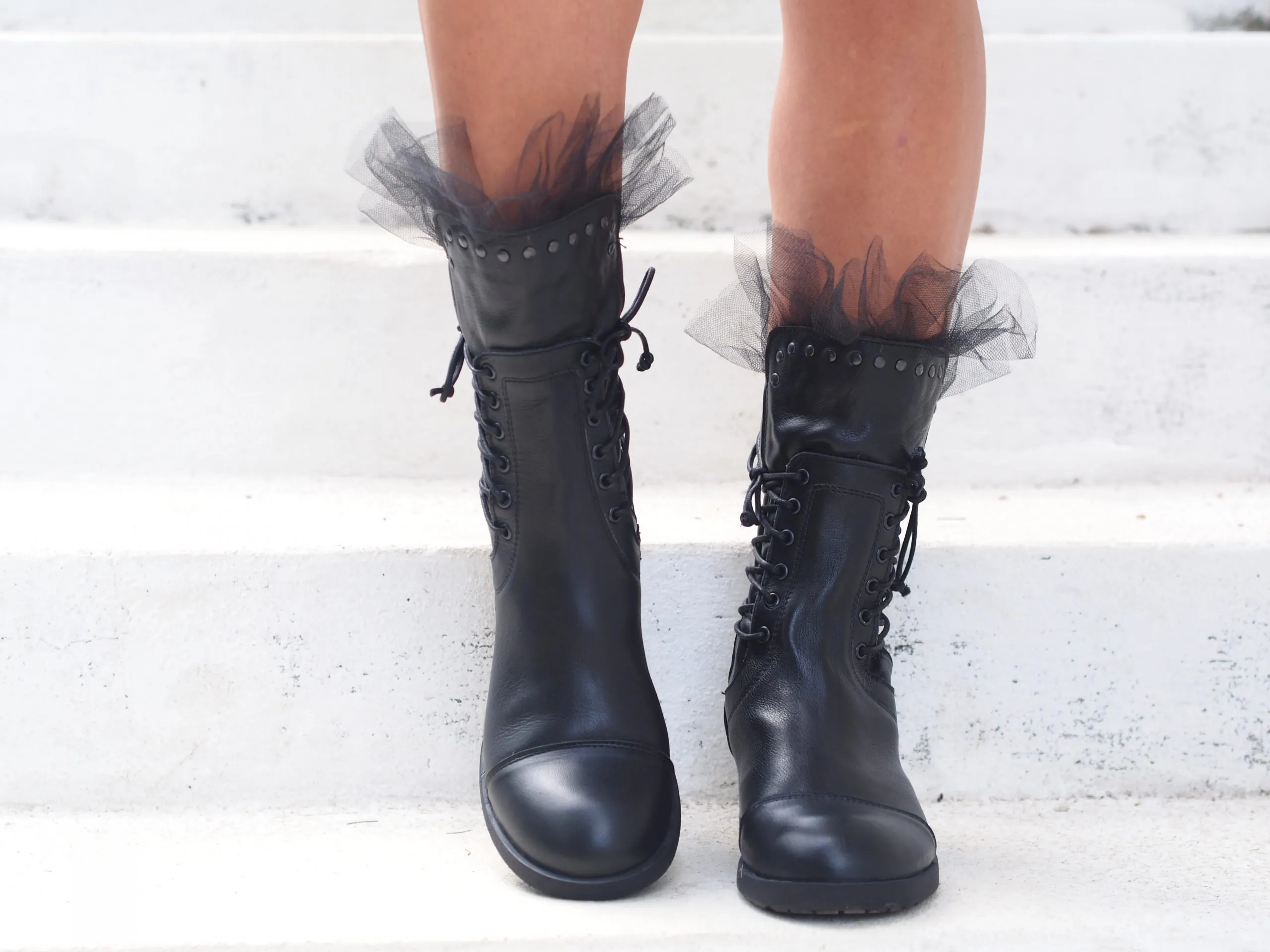 Black genuine leather boots/woman genuine leather boots/woman casual boots