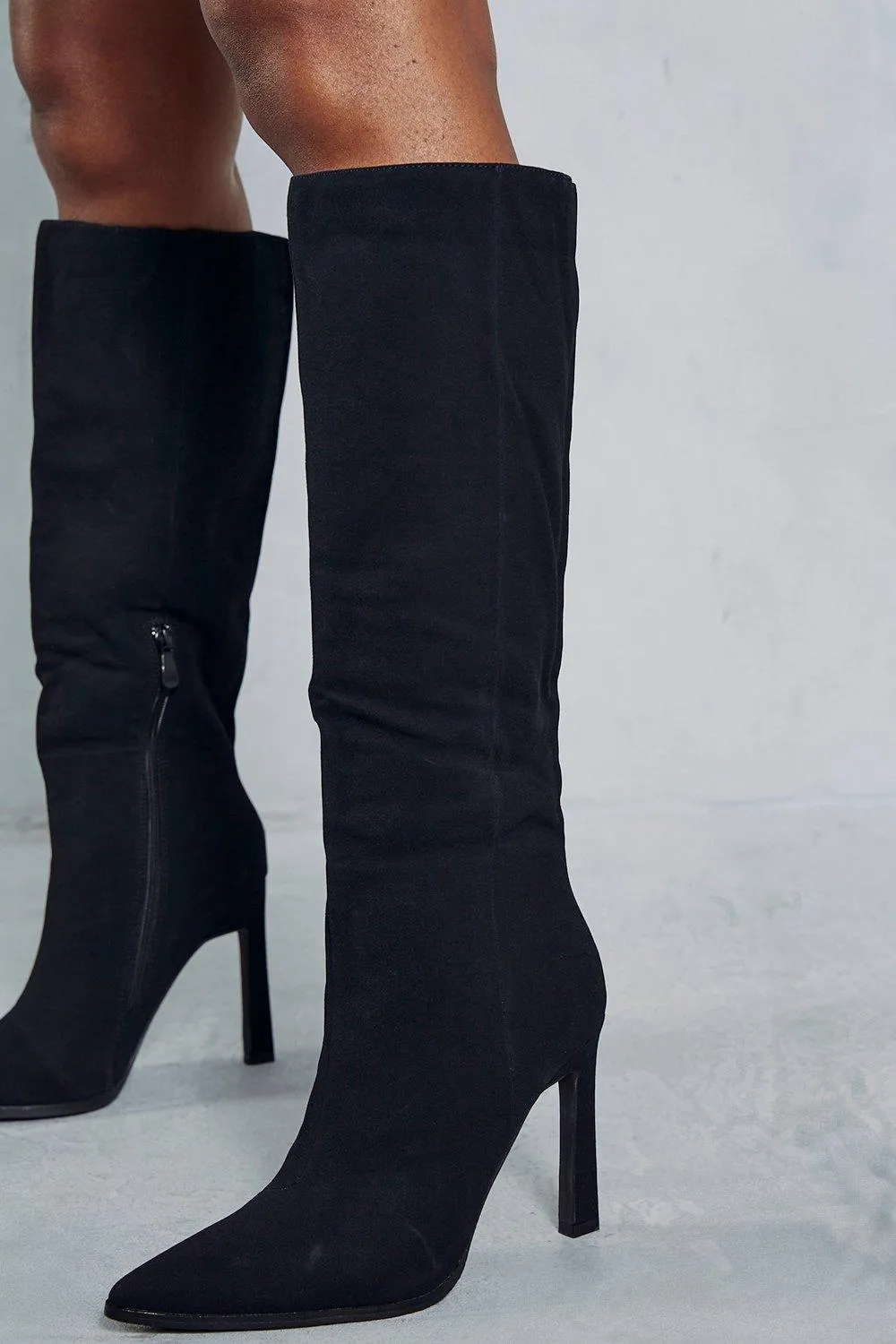 Boots | Faux Suede Knee High Boots | MissPap