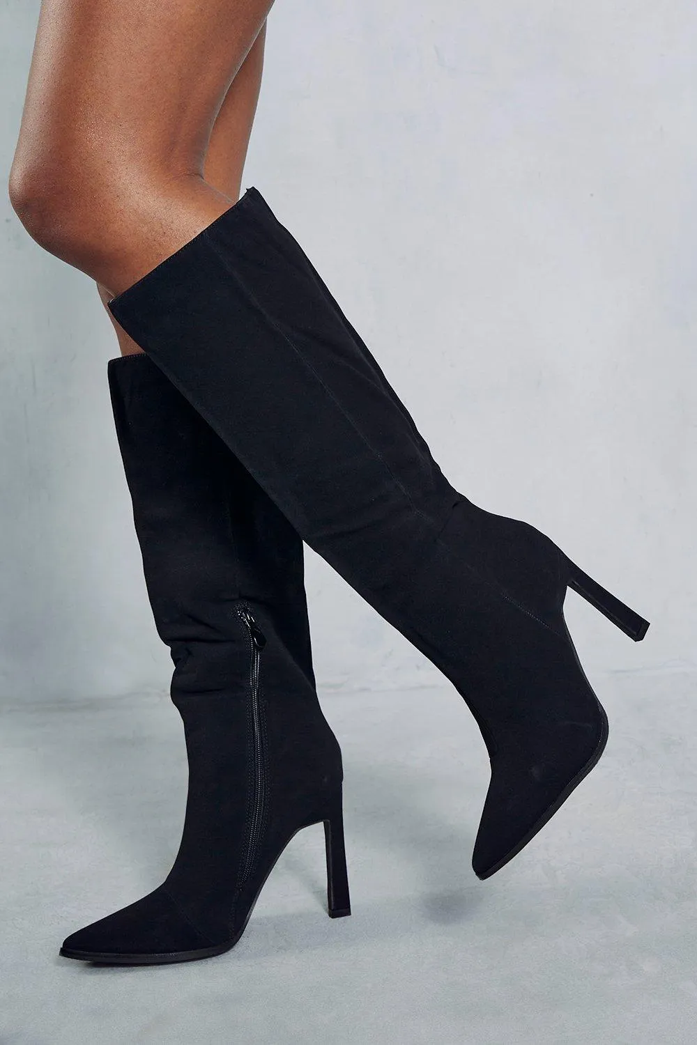 Boots | Faux Suede Knee High Boots | MissPap