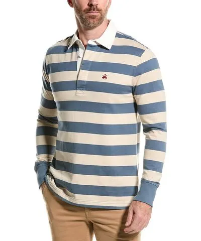 Brooks Brothers Rugby Stripe Heavyweight Polo Shirt