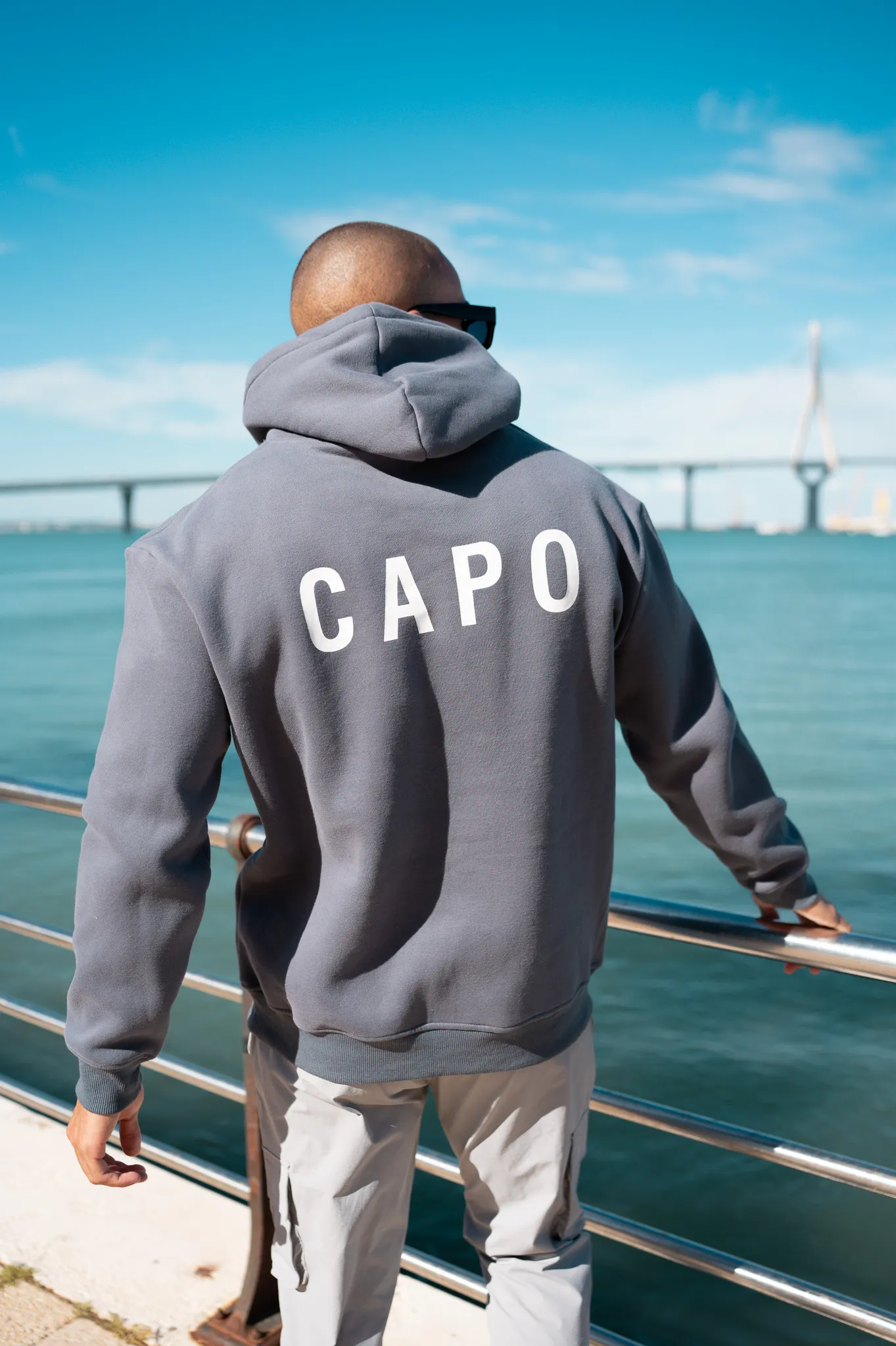 Capo PRINT Hoodie - Slate Grey