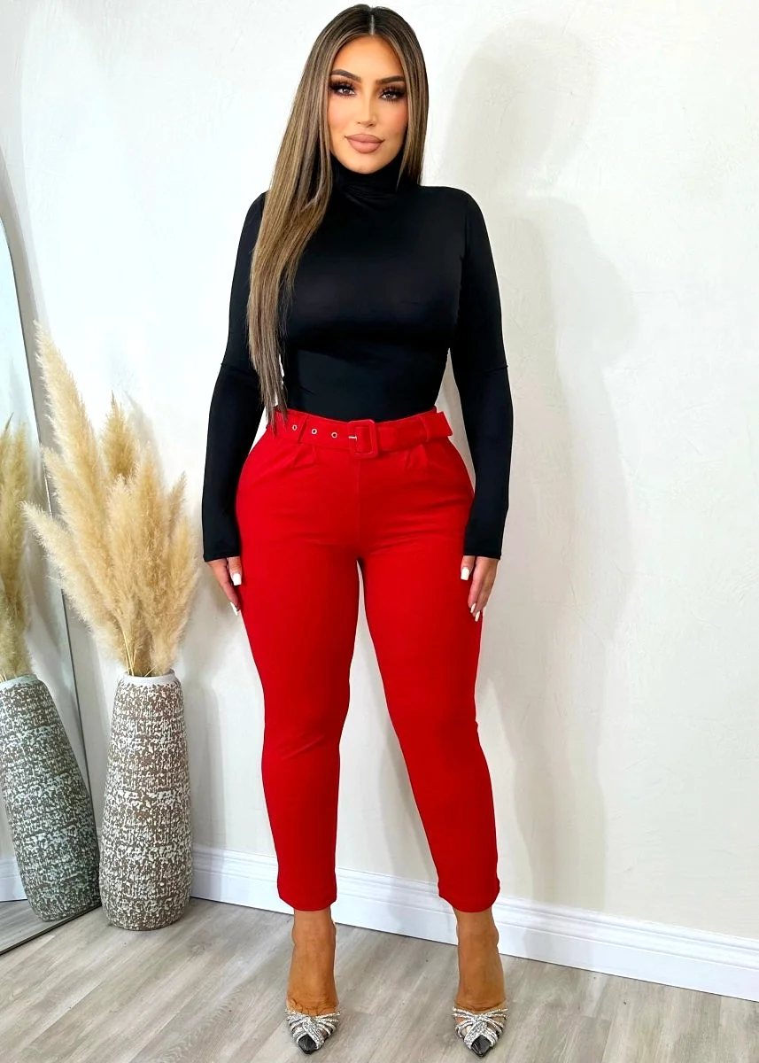 Casual Crush Pants Red