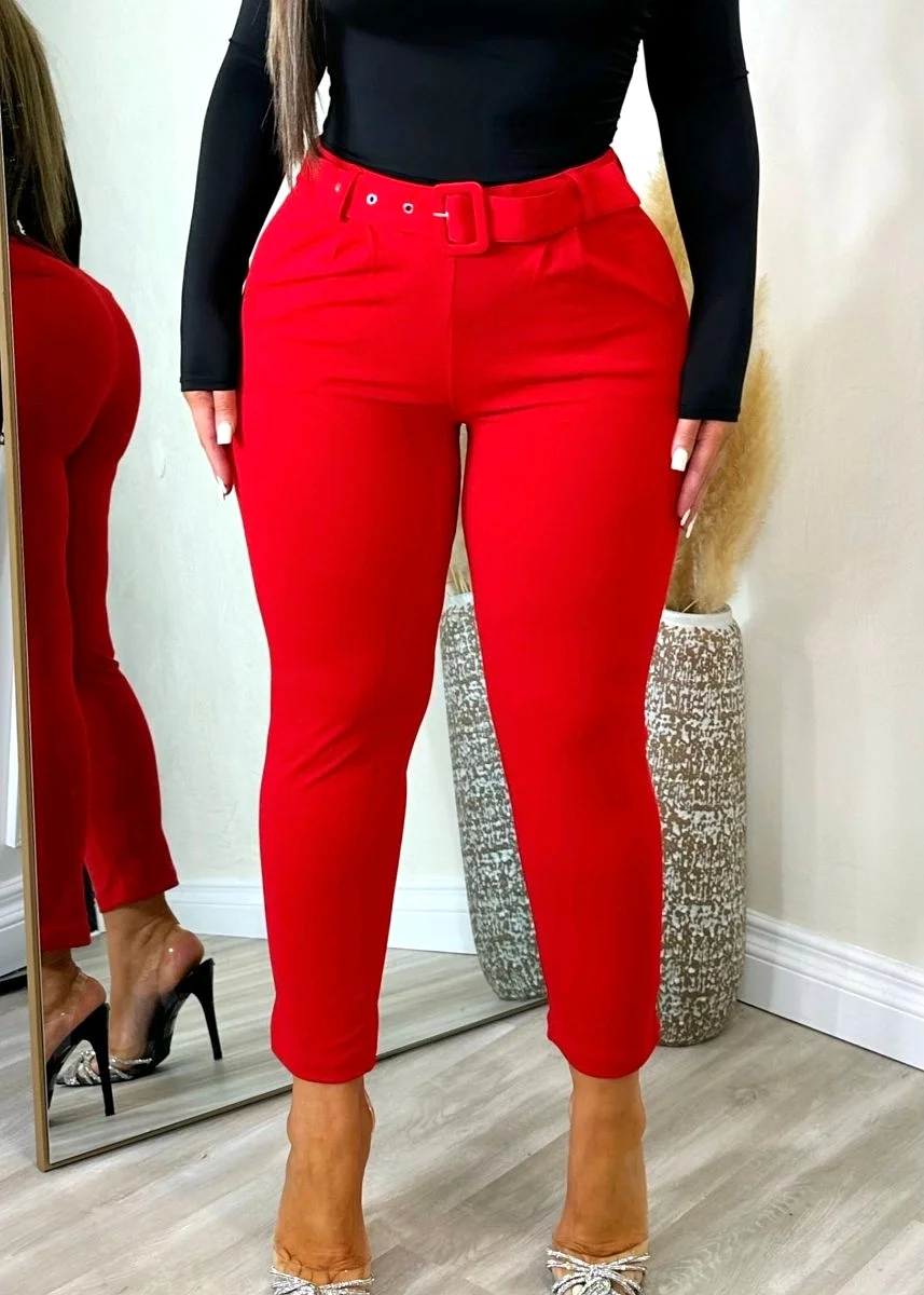 Casual Crush Pants Red