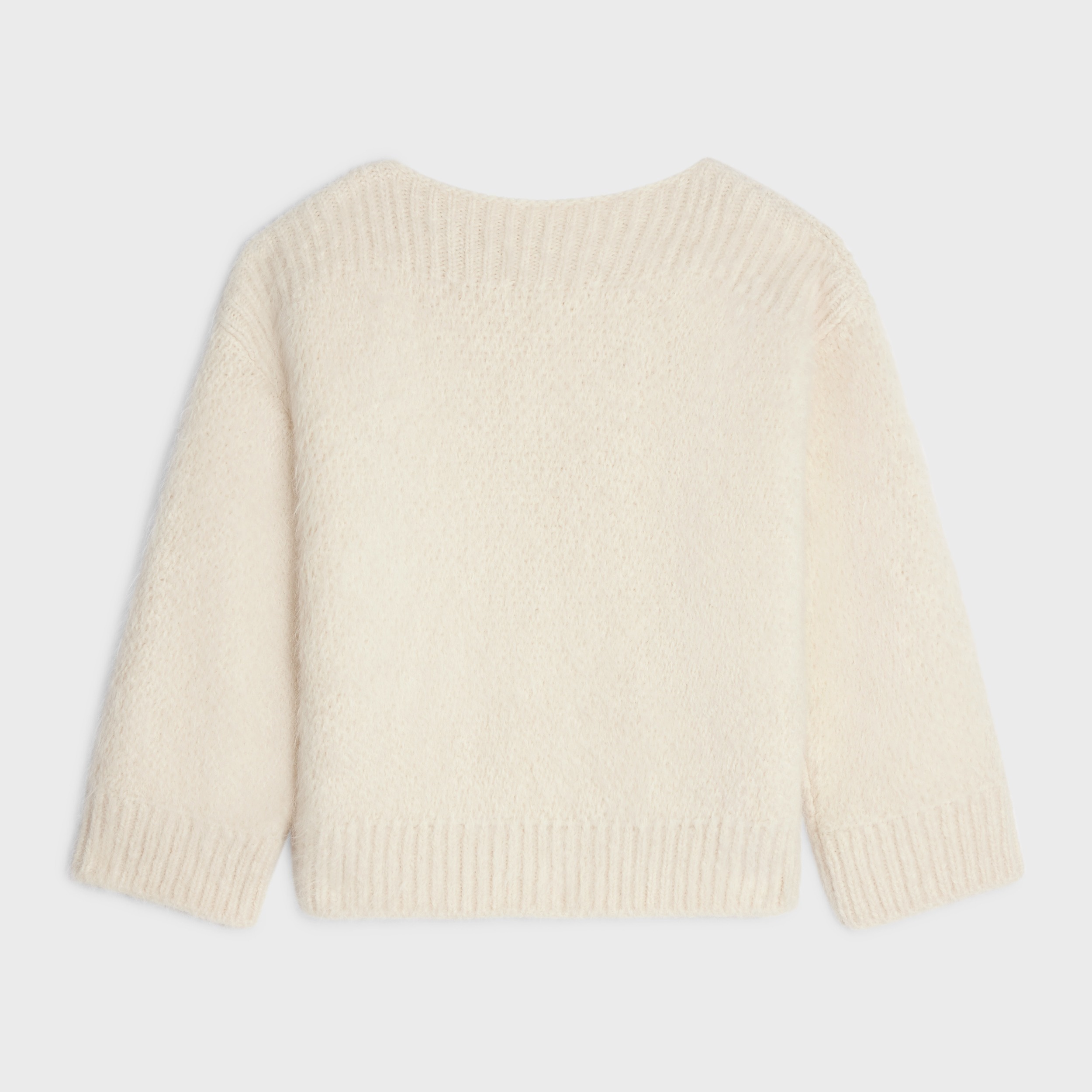 CELINE  |BOAT NECK TRIOMPHE SWEATER IN ALPACA WOOL 2AC99309T.01OW