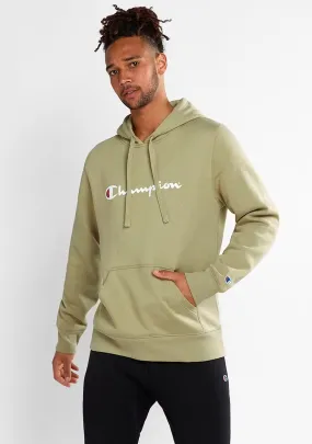 Champion Mens Script Hoodie Khaki <br> AY79N FSJ