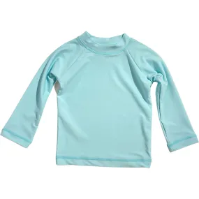 Citrine Swim Sun Protect Long Sleeve Rashguard, Aqua