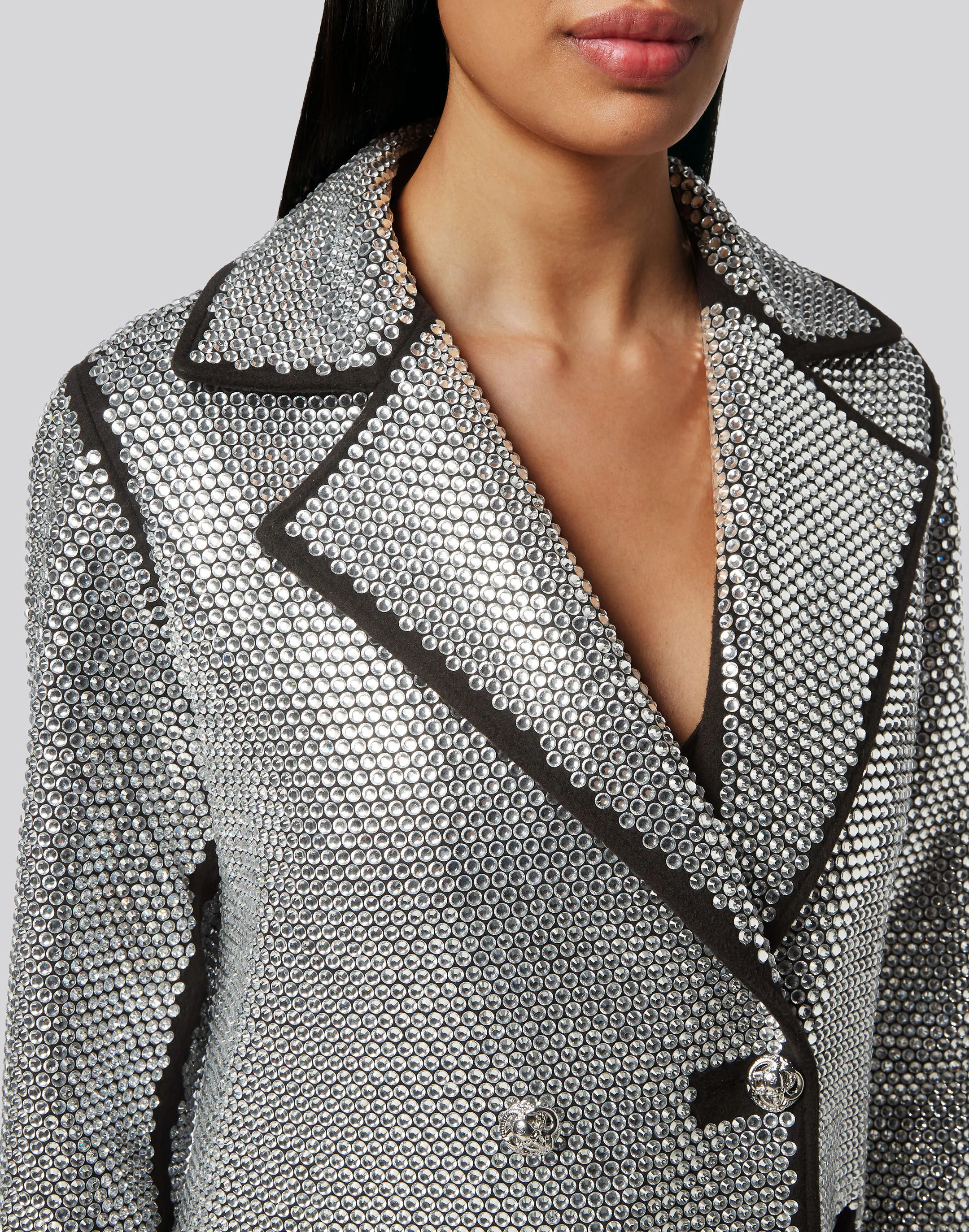 Coat Long with Crystals