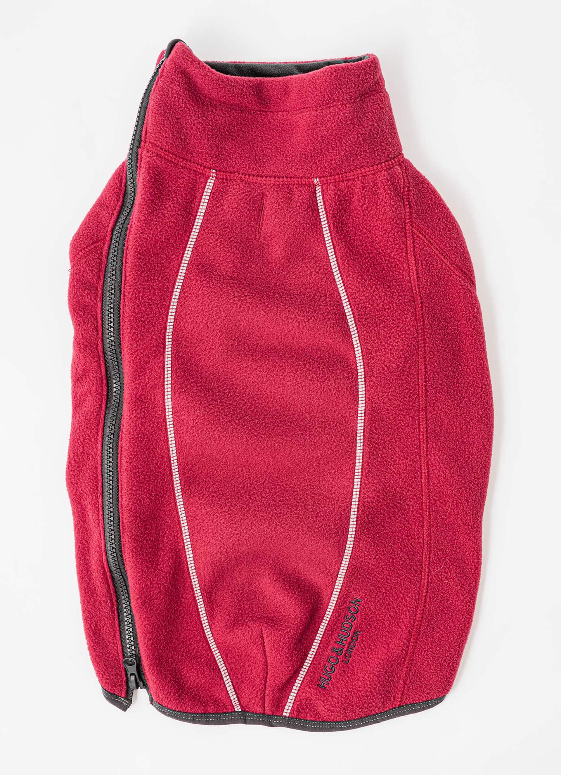 Cosy Warm Fleece Dog Jacket - Burgundy