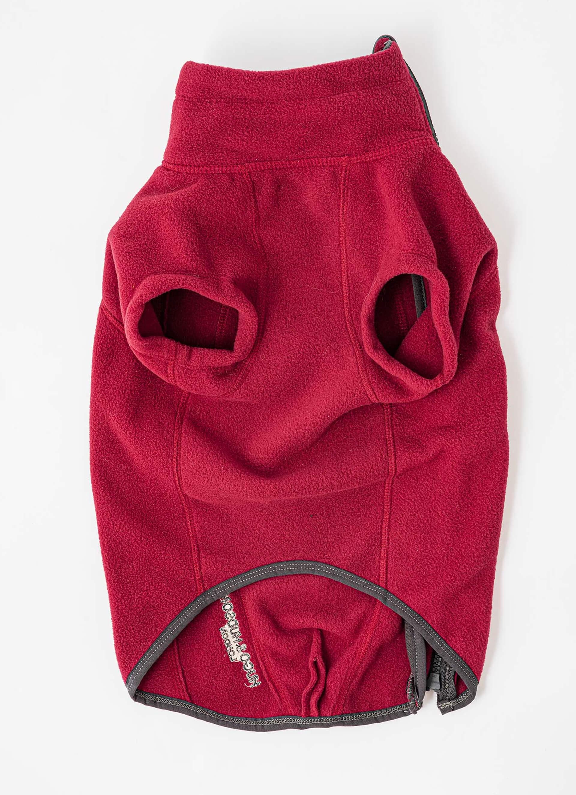 Cosy Warm Fleece Dog Jacket - Burgundy