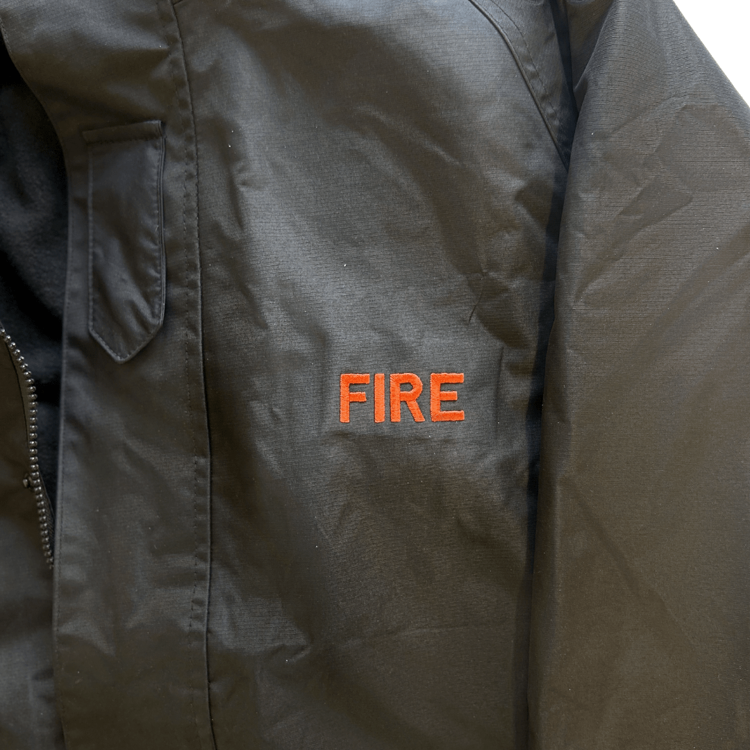 Custom Fire Service 3 in 1 Coat Black