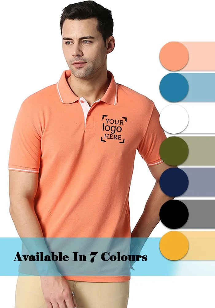 Custom Tipping Polo (Logo) for Men