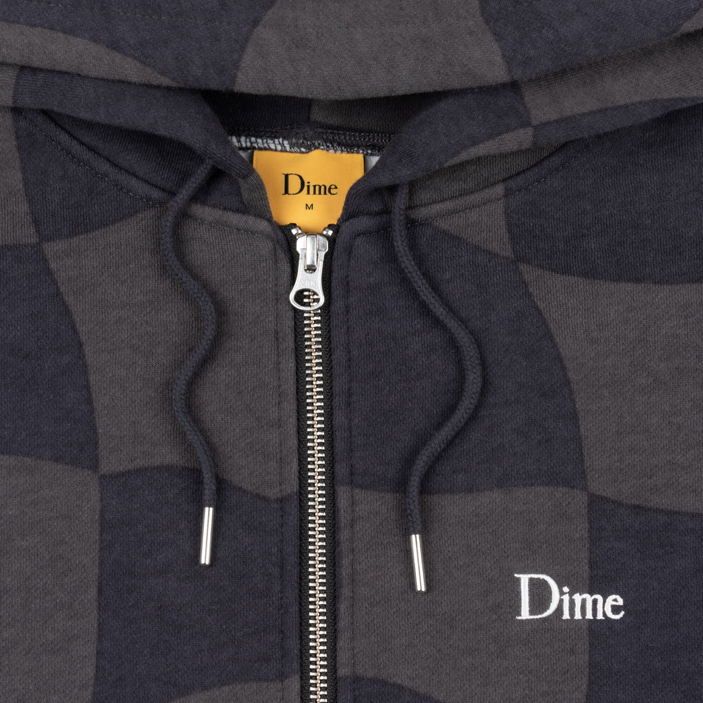 Dime MTL Checkmate Zip Hoodie Charcoal