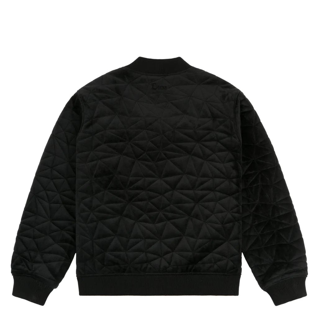 Dime MTL Velour Bomber Jacket Black