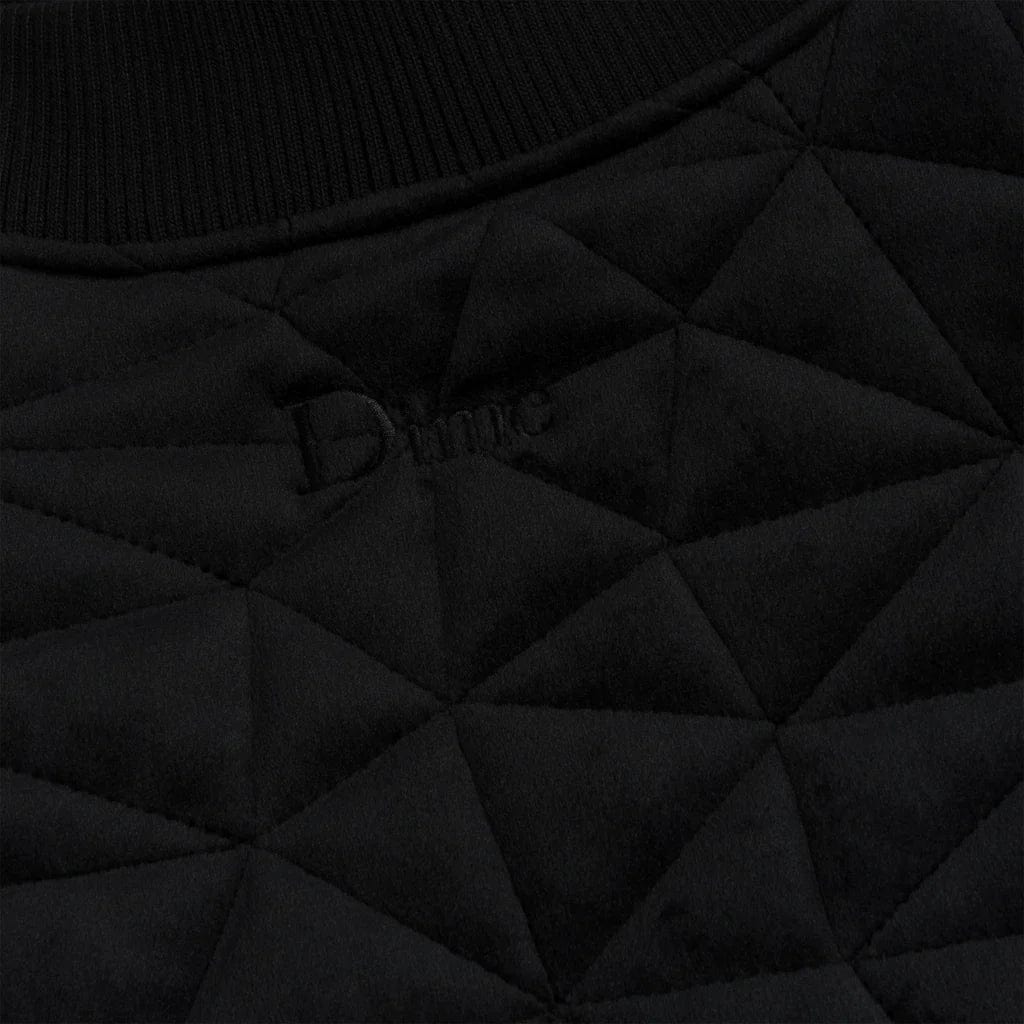 Dime MTL Velour Bomber Jacket Black