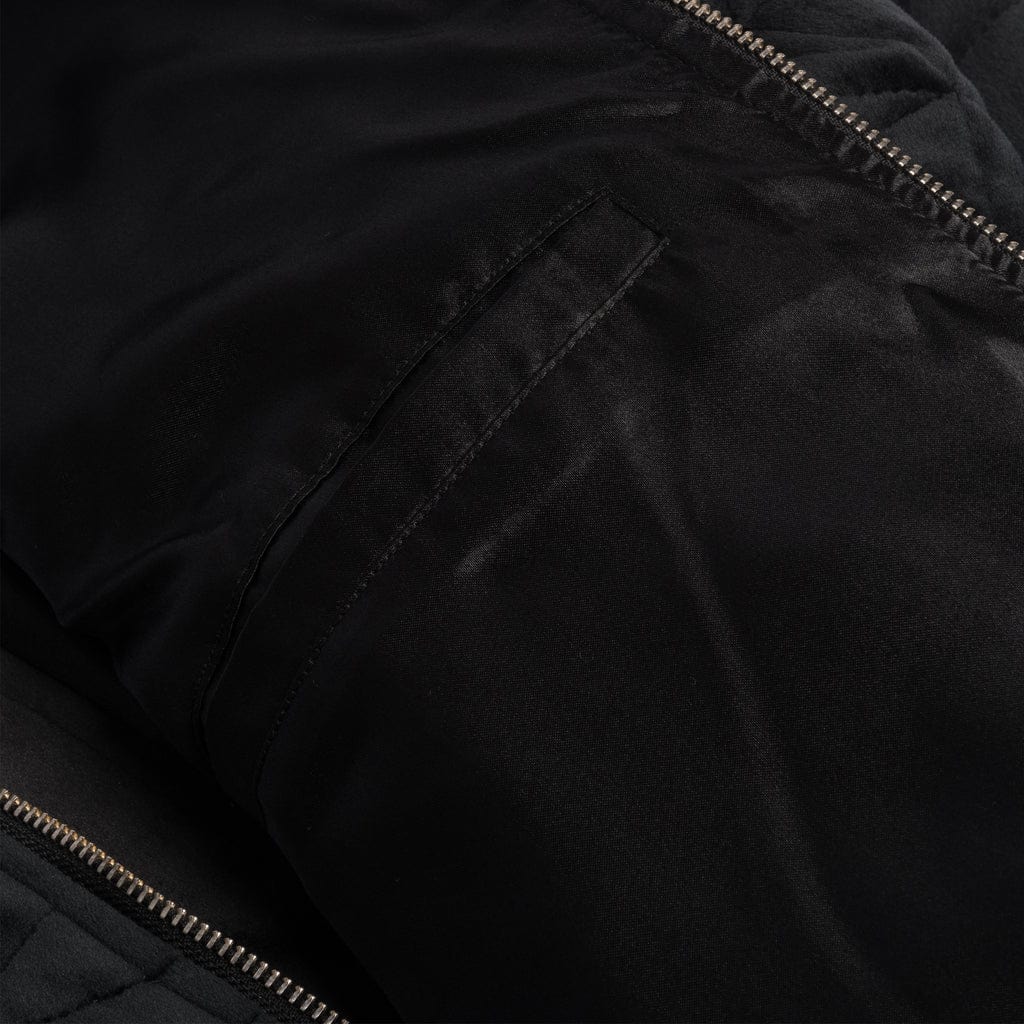 Dime MTL Velour Bomber Jacket Black