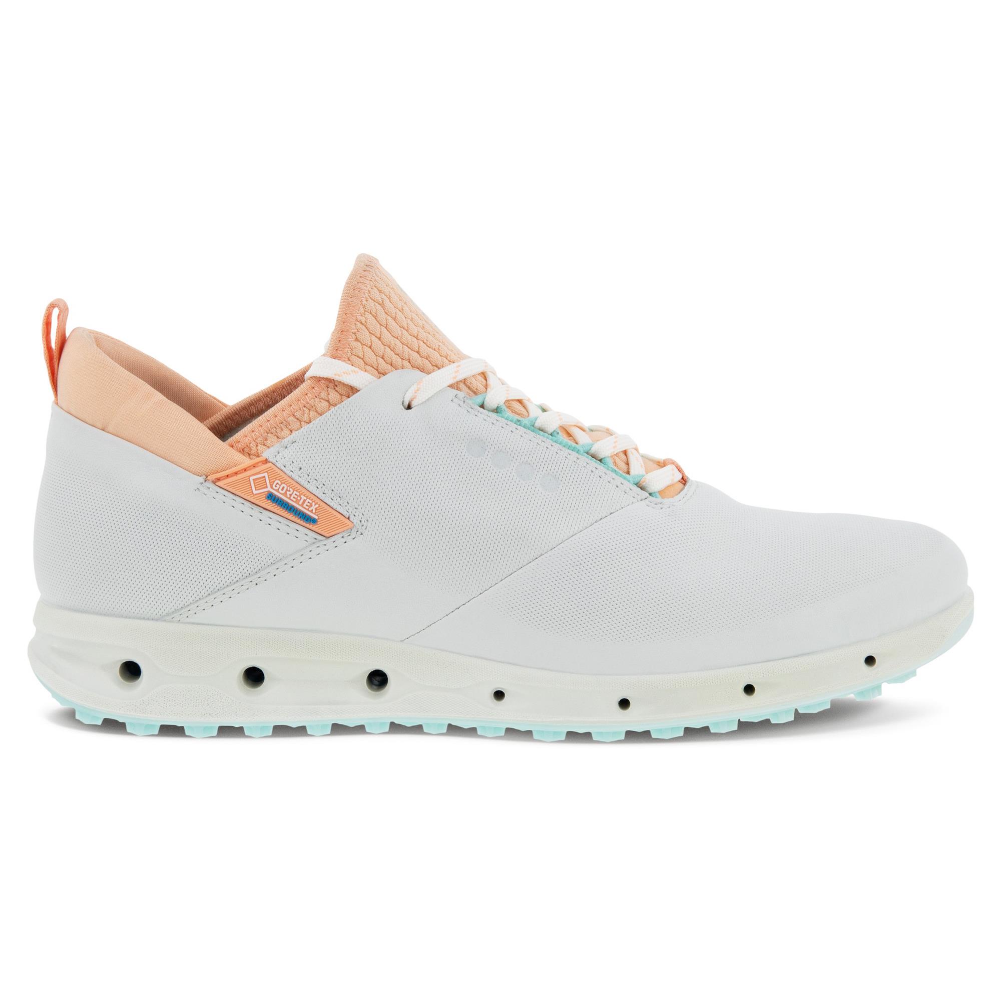 Ecco Biom Cool Pro Gore-Tex Ladies Golf Shoe White/Peach Nectar