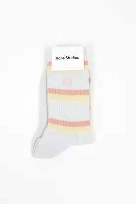 Face Socks Blue/Multi