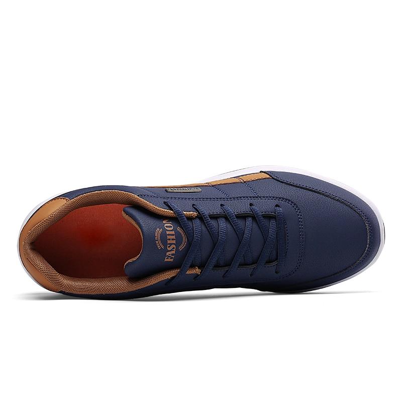 Fashion Men's Casual Synthetic Leather Breathable Lace-up Sneaker Shoes