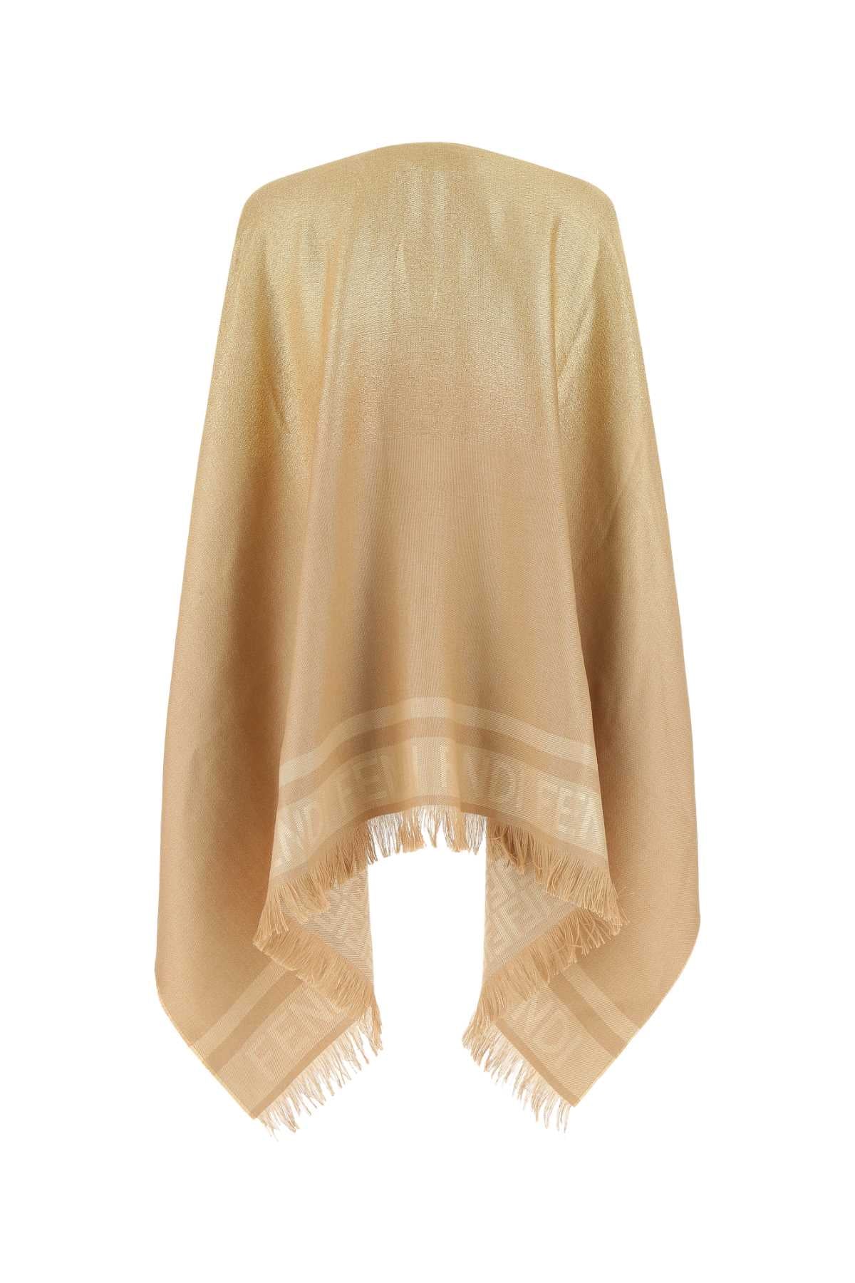 Fendi FF Motif Fringed Poncho