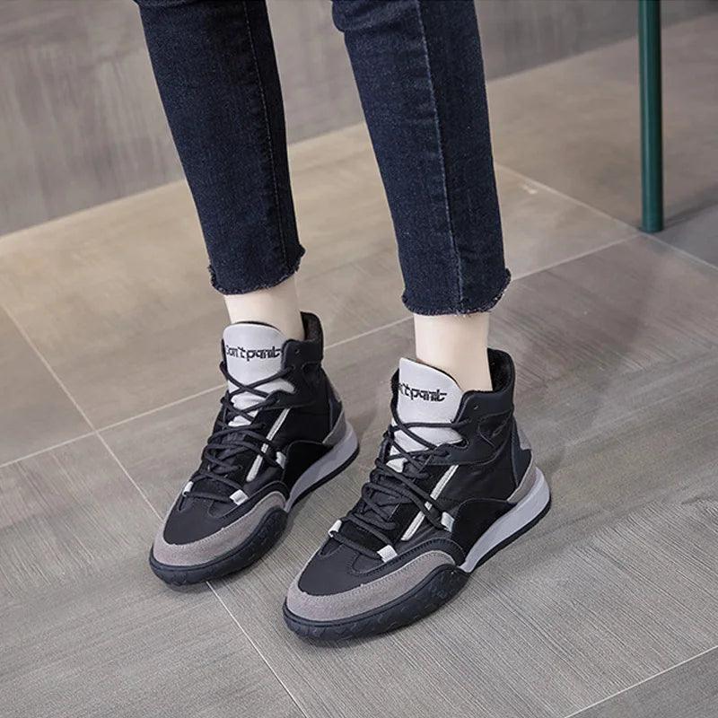 G45 Women's Casual Shoes - Leather High Top Sneakers