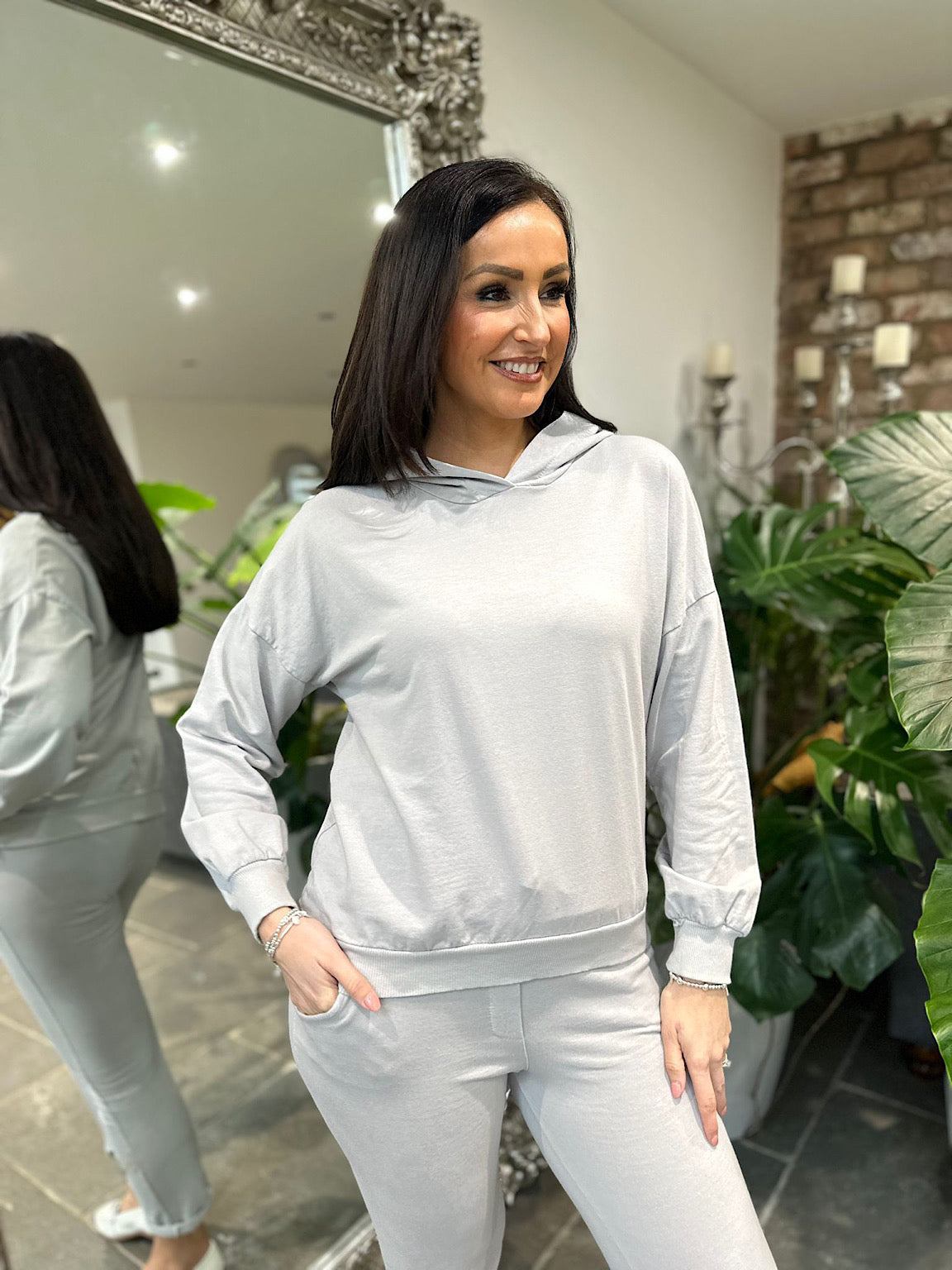 Grey Basic Hoodie Reema