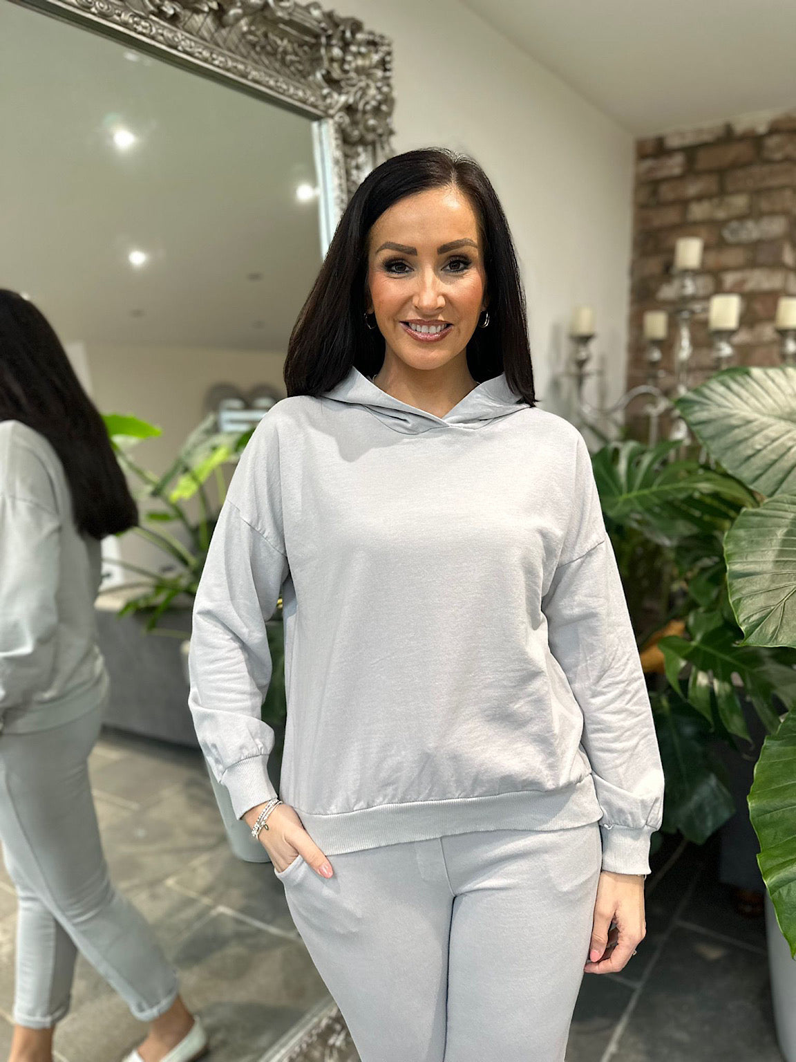 Grey Basic Hoodie Reema