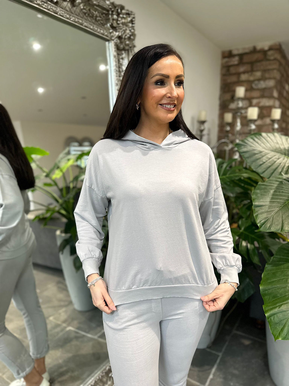 Grey Basic Hoodie Reema