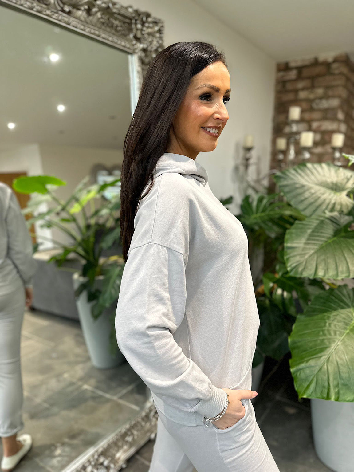 Grey Basic Hoodie Reema